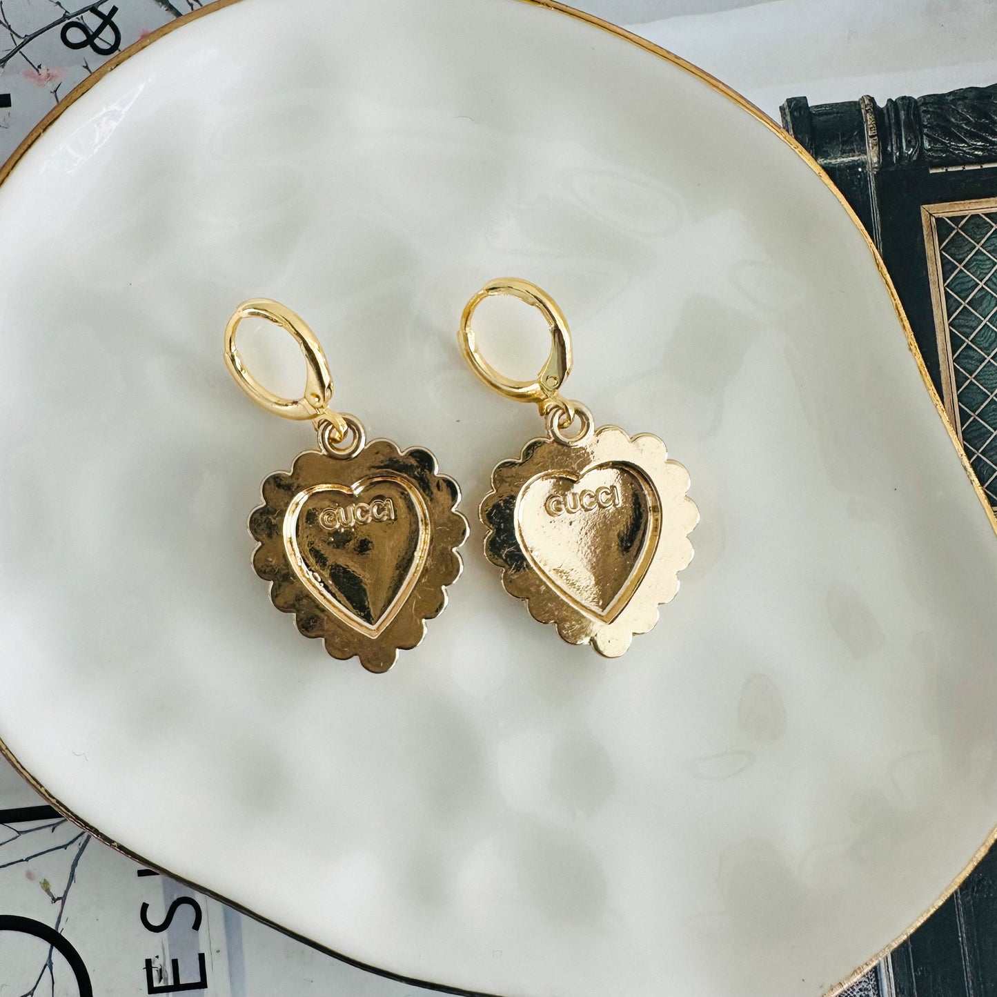 Gucci Heart Pearl Earrings