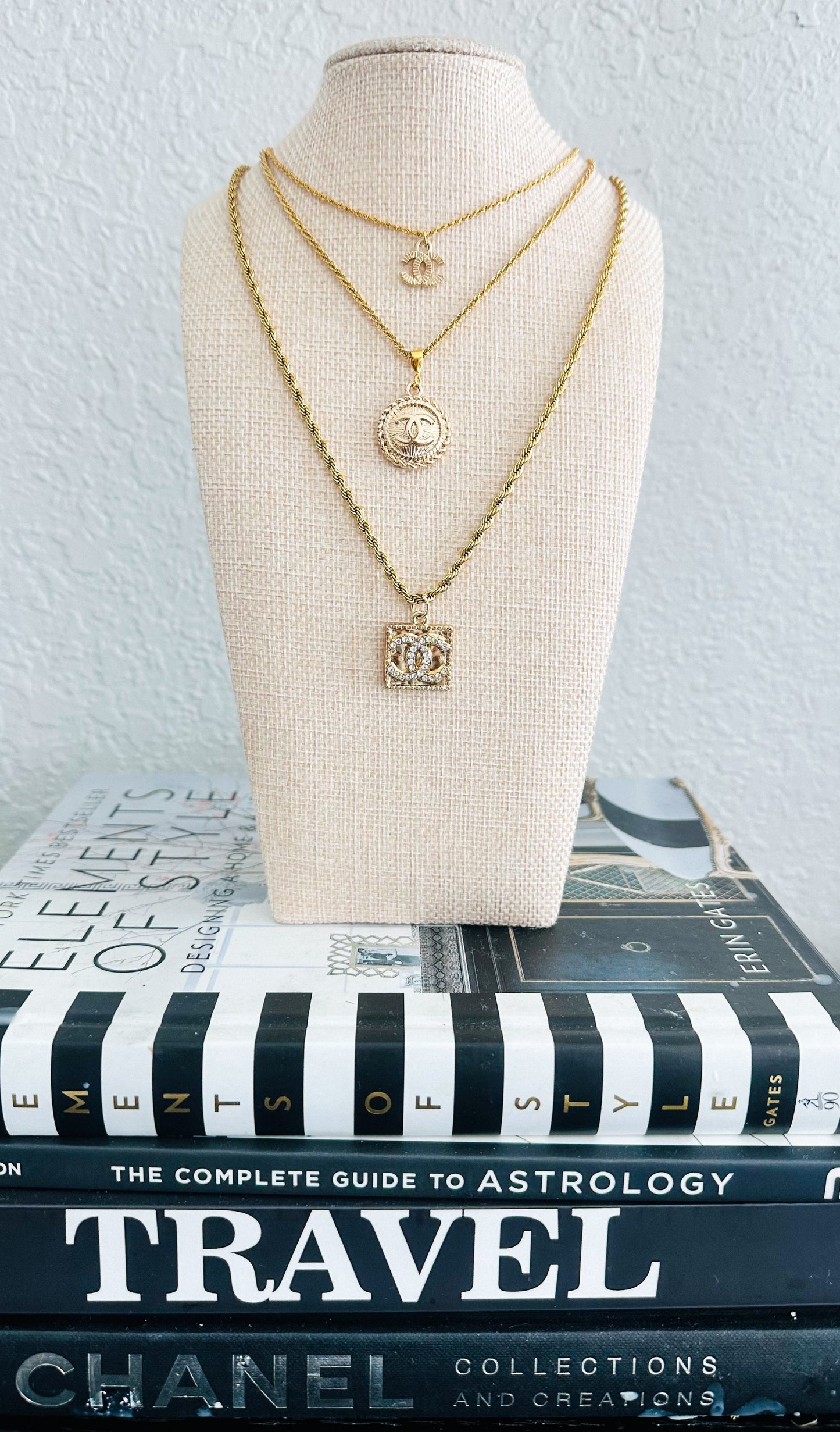 Chanel Crystal Pendant Necklace