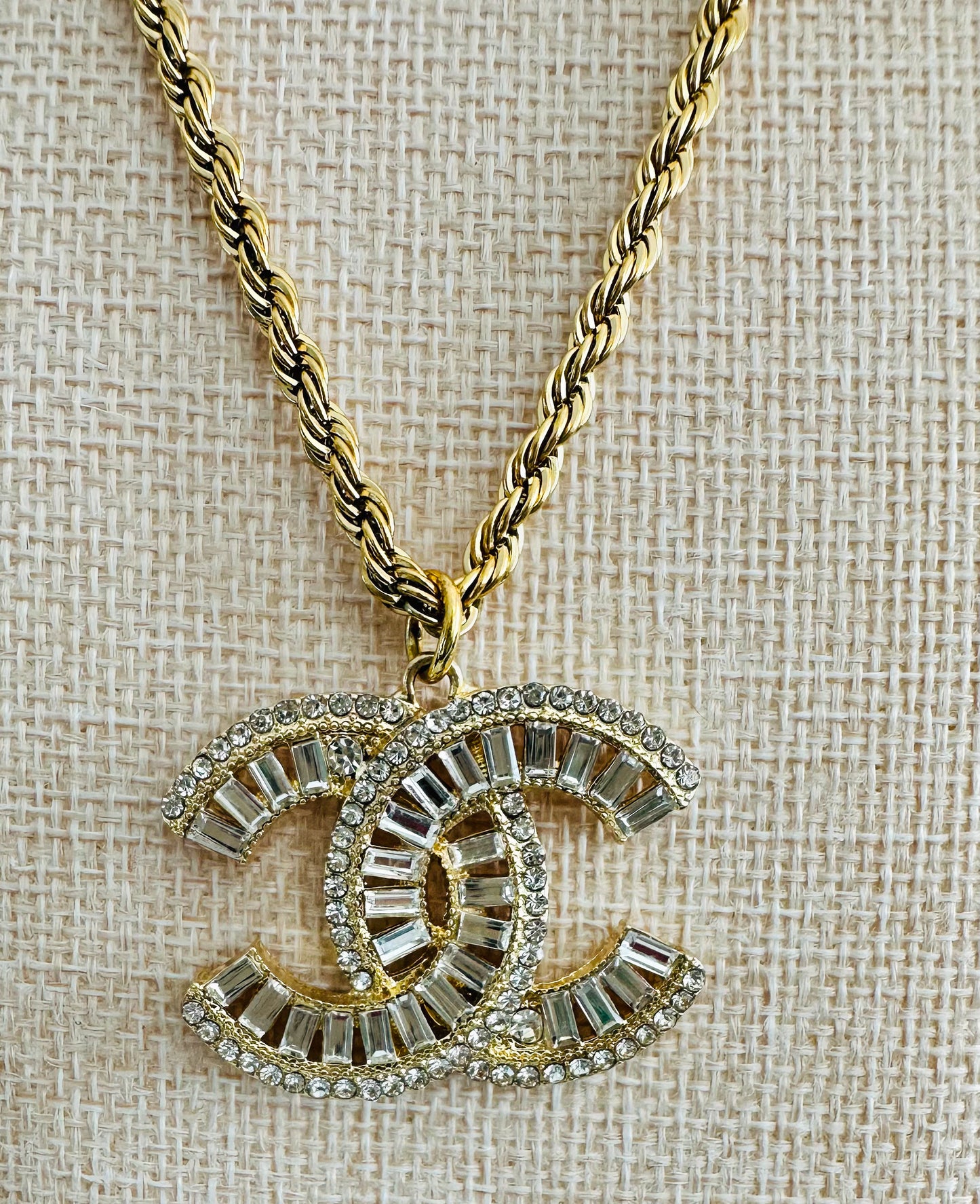 Chanel Baguette Crystal Statement Necklace