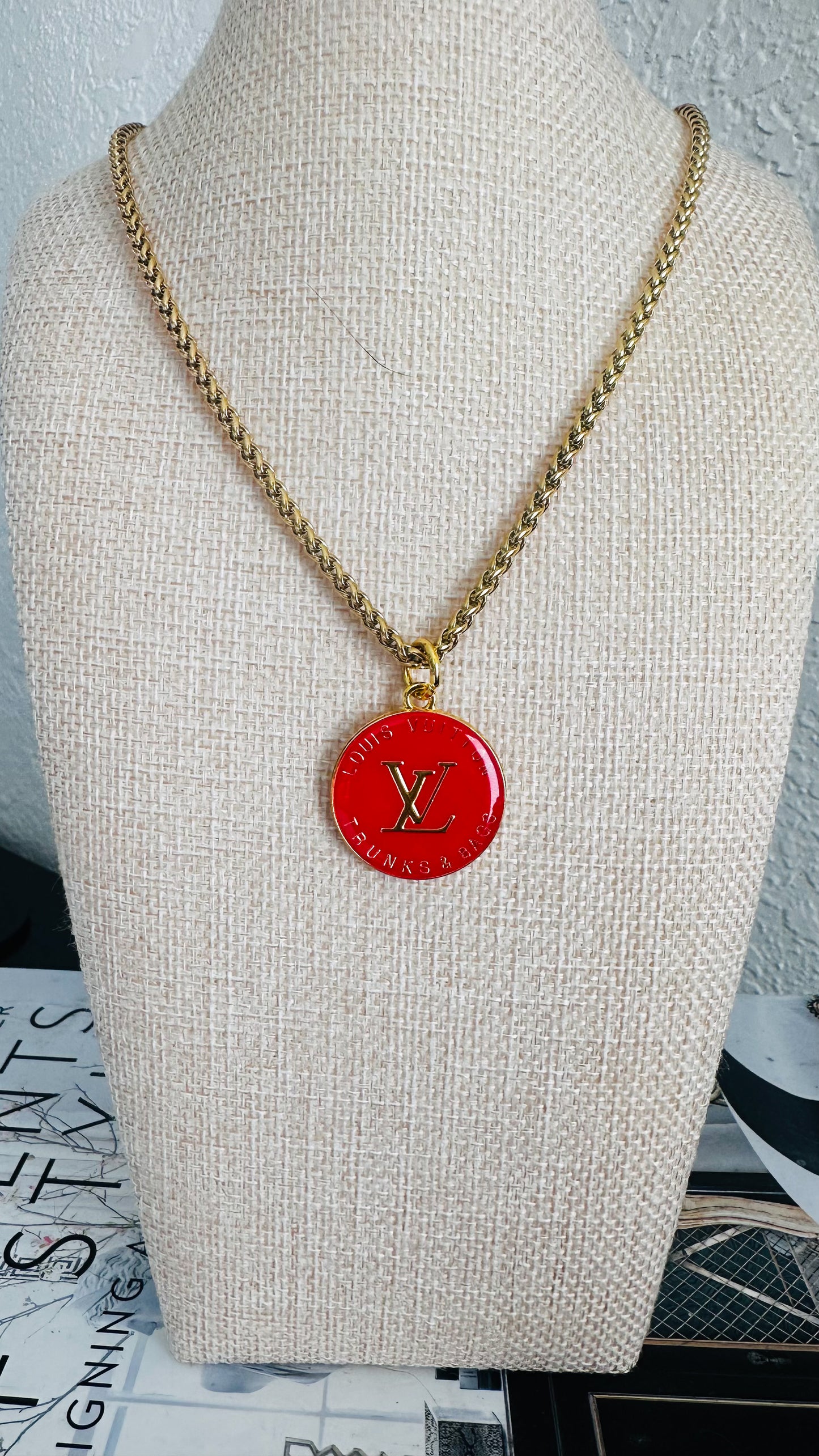 Louis Vuitton Red Pendant Necklace