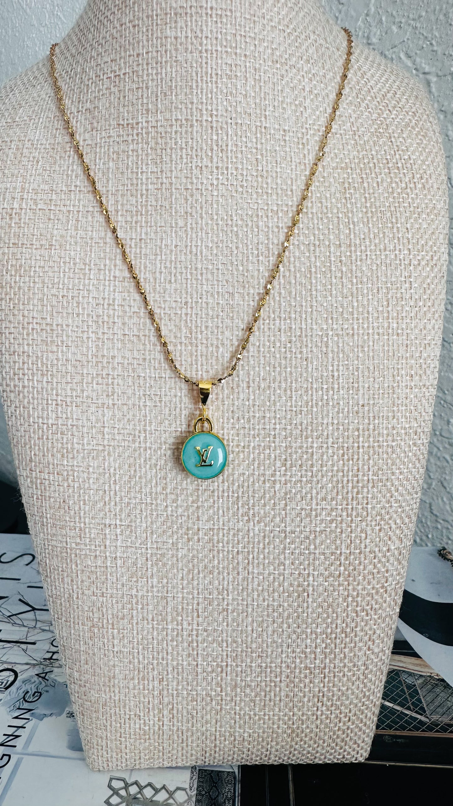 Louis Vuitton charm Necklace (Pink, Lavender, Mint)