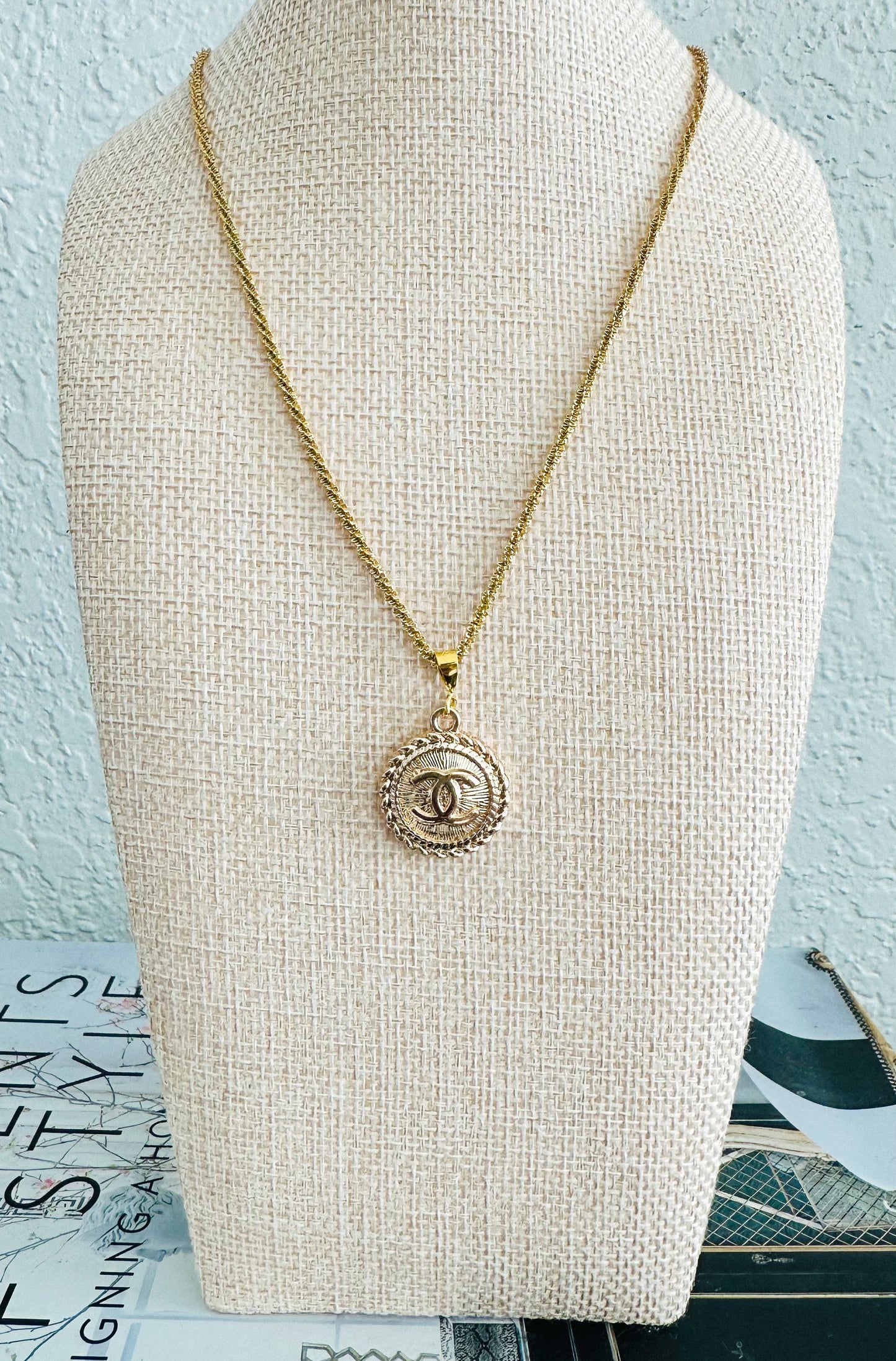 Upcycled Chanel Pendant Necklace
