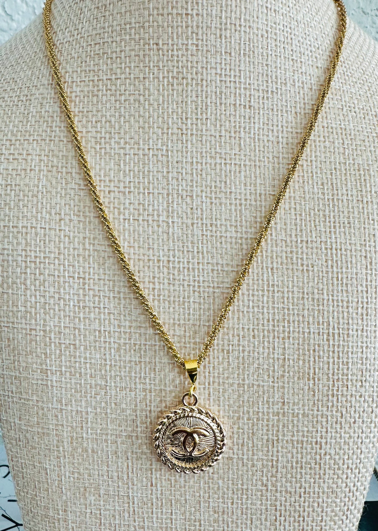 Upcycled Chanel Pendant Necklace