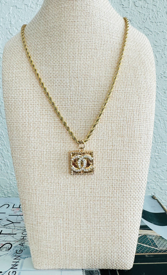 Chanel Crystal Pendant Necklace