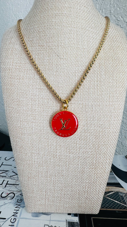 Louis Vuitton Red Pendant Necklace